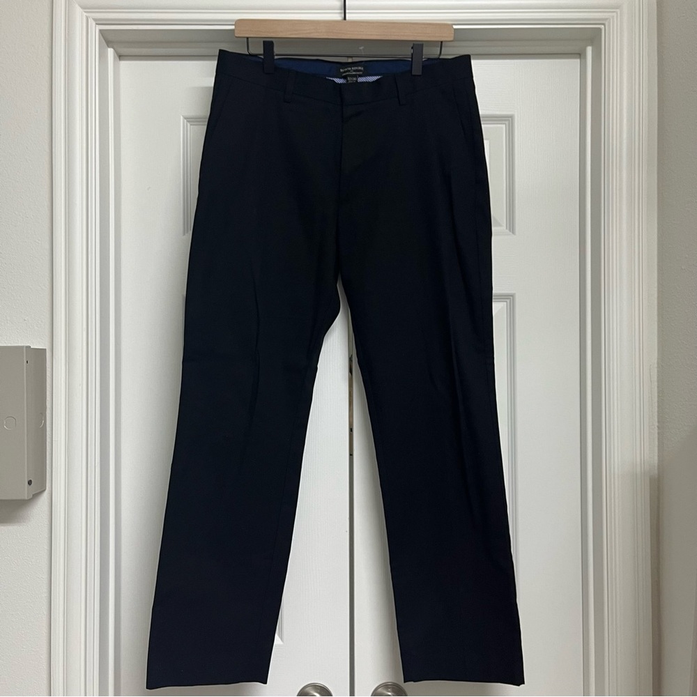 NWT Banana Republic Non-Iron Tailored Slim Fit 32x30 Black